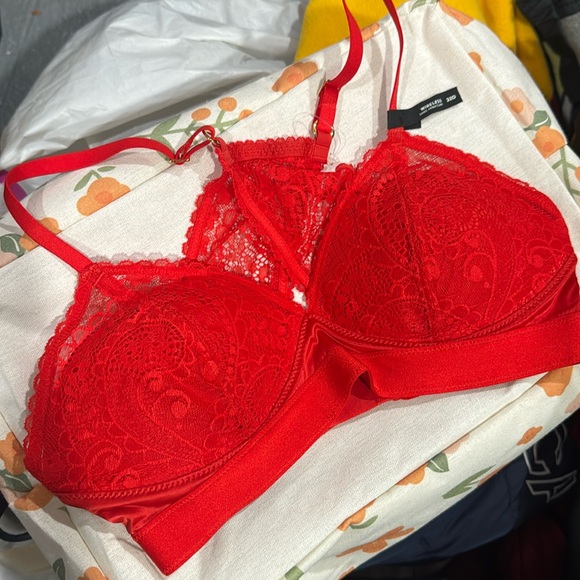 ❤️Aerie Real Power Wireless Push Up Paisley Lace Bra - Picture 4 of 9